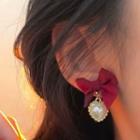 Velvet Bow Gemstone Earring