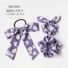 Floral Bow Hair Tie / Set Of 4
