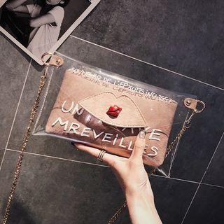 Set: Lip-accent Crossbody Bag + Pouch