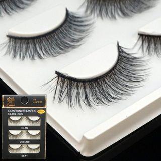 3 Pairs Set: False Eyelashes