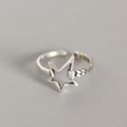 925 Sterling Silver Star Ring Silver - One Size