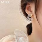 Star Rhinestone Alloy Earring 1 Pair - Gold & Silver - One Size