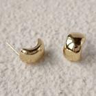Sterling Silver Stud Earring 1 Pair - A42 - Gold - One Size