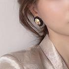 Textured Alloy Acrylic Disc Earring