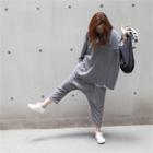 Set: 3/4-sleeve T-shirt + Harem Pants