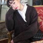 Plain Cardigan P81211 - Blue - One Size