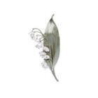 Fashion And Elegant Enamel Flower Imitation Pearl Brooch Silver - One Size