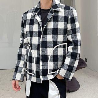 Gingham Single-breasted Jacket