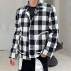 Gingham Single-breasted Jacket