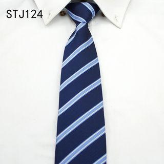 Pre-tied Striped Neck Tie (8cm) Stj124 - One Size