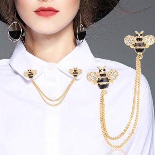 Zircon Bee Chained Brooch