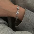 Smiley Alloy Bracelet Sl0674 - Silver - One Size
