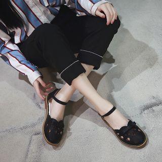 Bow Accent Cut Out Sandals