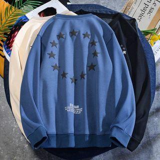 Lettering Star Print Sweatshirt