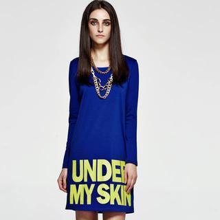 Long-sleeve Lettering T-shirt Dress