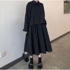 Long-sleeve Plain Shirt / Skirt