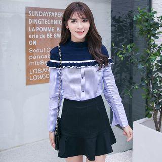 Knit Panel Blouse