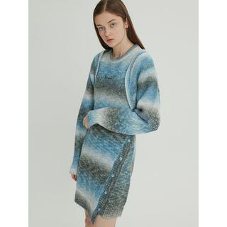 Snug Club Gradation Fluffy Bolero Blue - One Size