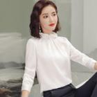 Long-sleeve Frill Trim Top / Dress Pants / Set