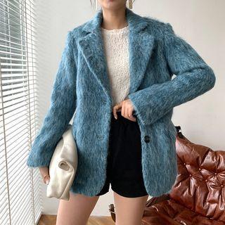 Single-breasted Fluffy Blazer