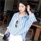 Stripe Drop-shoulder Shirt