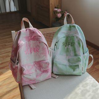 Lettering Tie-dyed Backpack