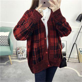 Checked Cardigan