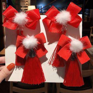 Bow & Tassel Hair Clip