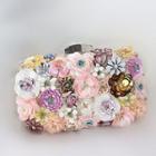 Floral Sequined Clipframe Clutch