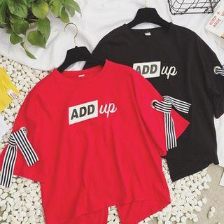 Letter Bow Short-sleeve T-shirt
