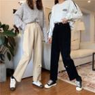 High-waist Straight-leg Pocket Jeans