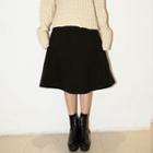 A-line Midi Knit Skirt
