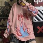 Flame Print Sweatshirt