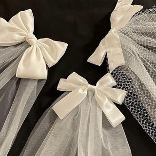 Bow Hair Clip With Veil
