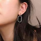 Geometric Hoop Earring As Shown In Figure - One Size