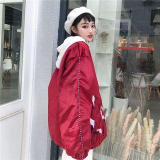 Embroidered Loose-fit Baseball Jacket