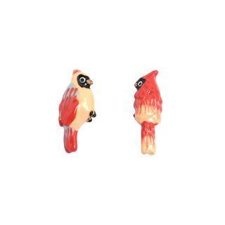Fashion Cute Plated Gold Enamel Parrot Stud Earrings Golden - One Size