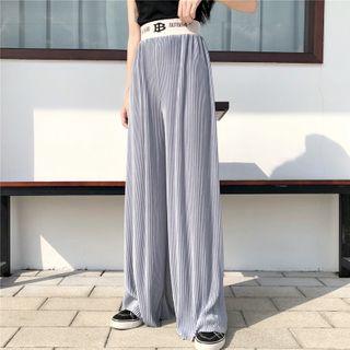 Lettering Harem Wide Leg Pants