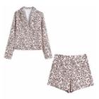Leopard Print Blazer / Shorts
