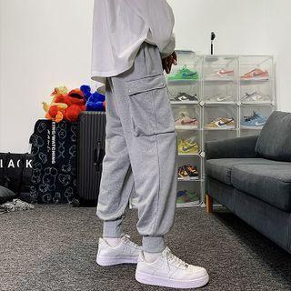 Plain Flap Pocket Sweatpants