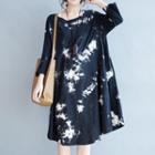 Tie Dyed 3/4 Sleeve Midi Dress