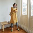Belted Wrap-front Trench Coat