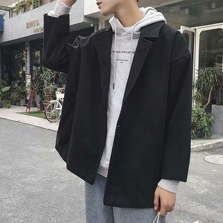 Plain Short One Buttoned Coat