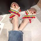 Pompom Slide Sandals