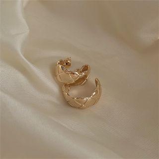 Alloy Open Hoop Earring 1 Pair - S925 Silver - Earrings - One Size