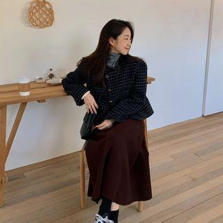 Knitted Maxi Flare Skirt