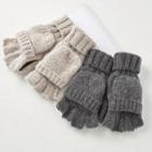 Couple Matching Knit Half Finger Gloves