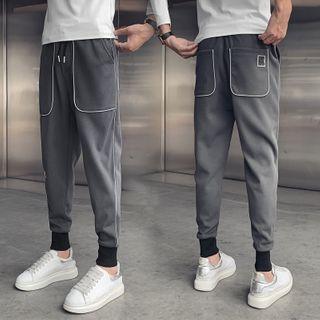 High-waist Piped Harem Pants