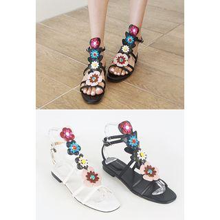 Flower-detail Sandals