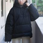 Plain Padded Long-sleeve Hoodie